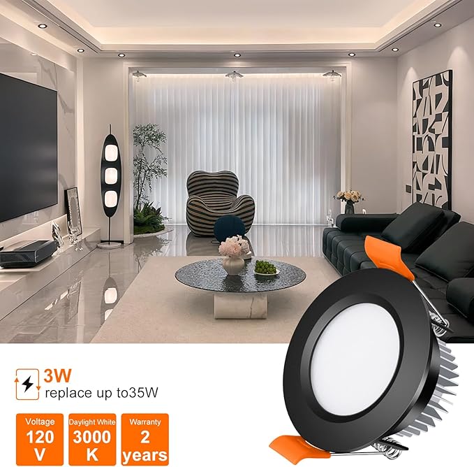inShareplus 2 Inch LED Recessed Lighting, 3000K Warm White, Recessed Light (6 Pack)