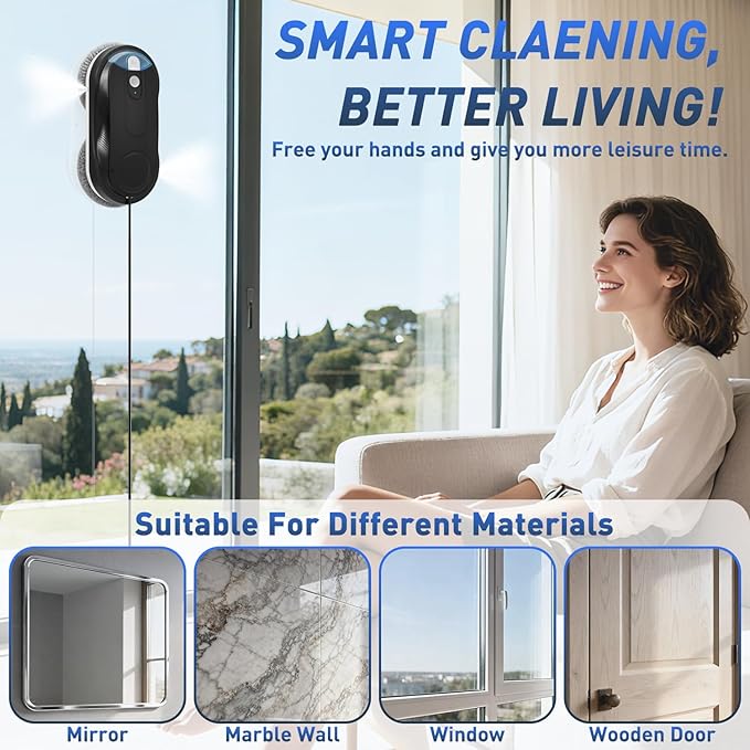 KKI Window Cleaning Robot, Automatic Window Cleaner Robot, Dual Spray, Max