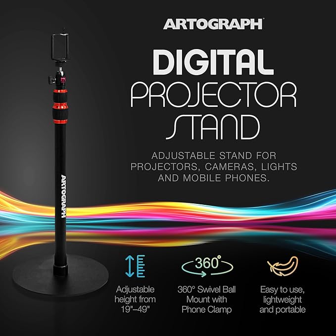Artograph Height Adjustable Projector Stand, Art Monopod