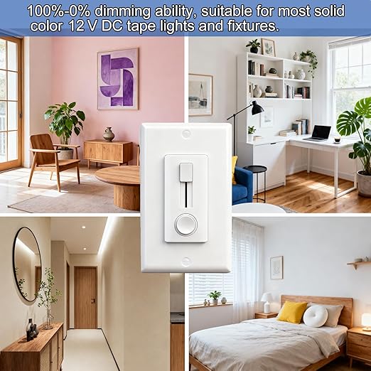 Dimmer Switch and LED Driver Single Integrated Unit, 120V AC to 12V DC