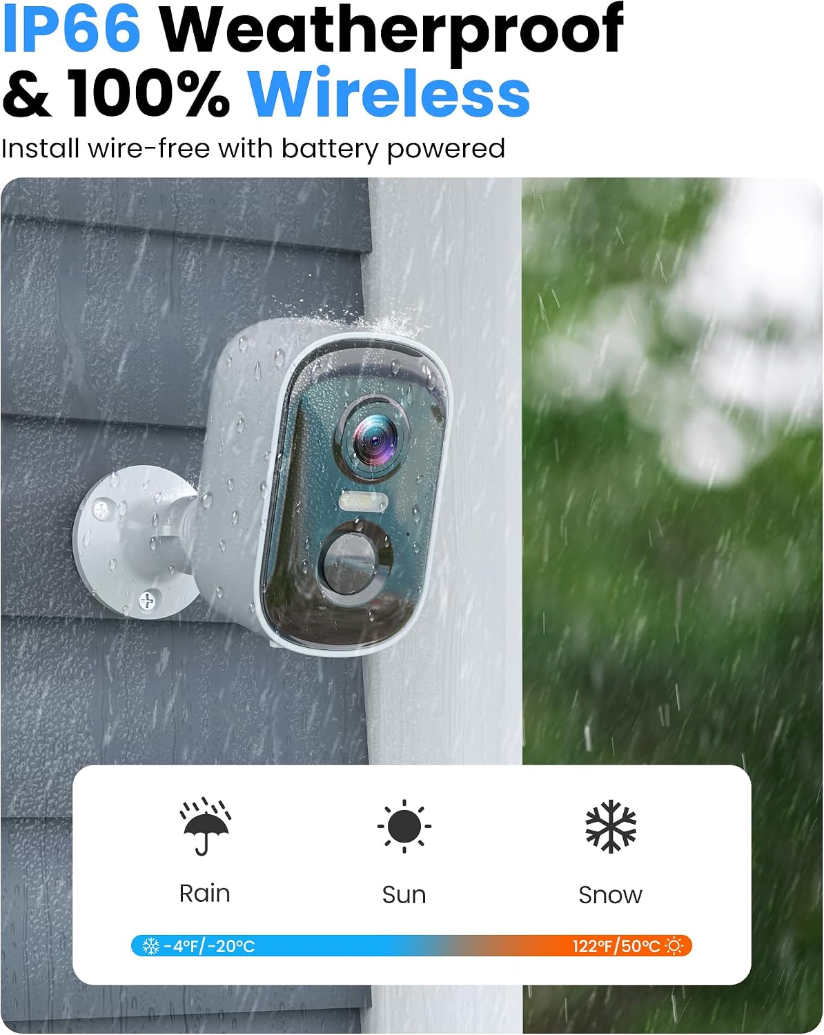 misecu security cameras wireless outdoor, 2k battery powered, package contents