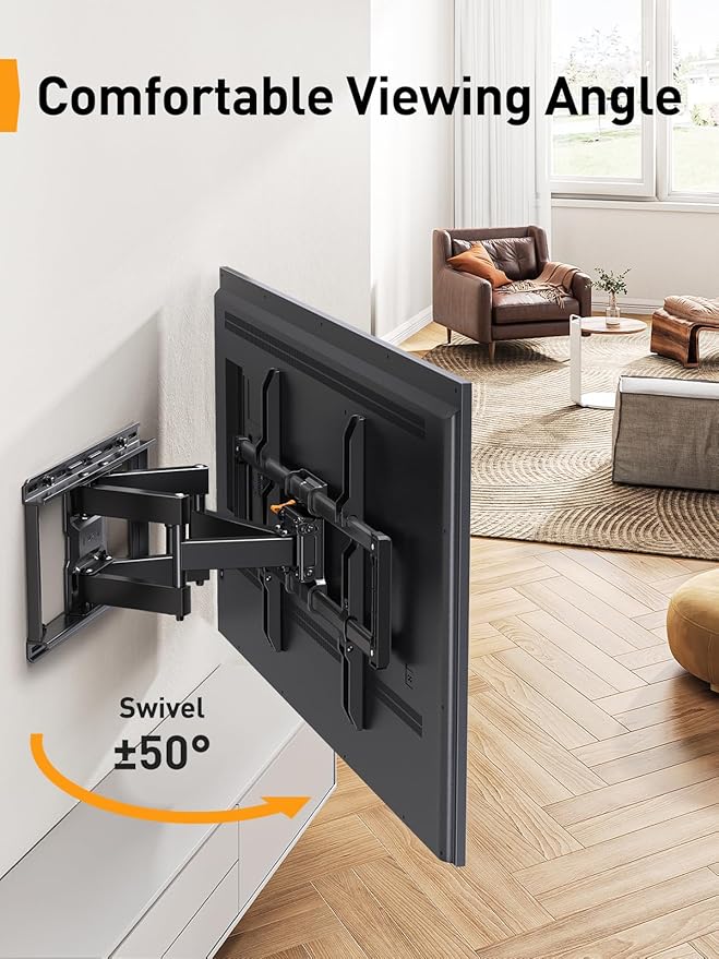 Perlegear UL Listed Full Motion TV Wall Mount