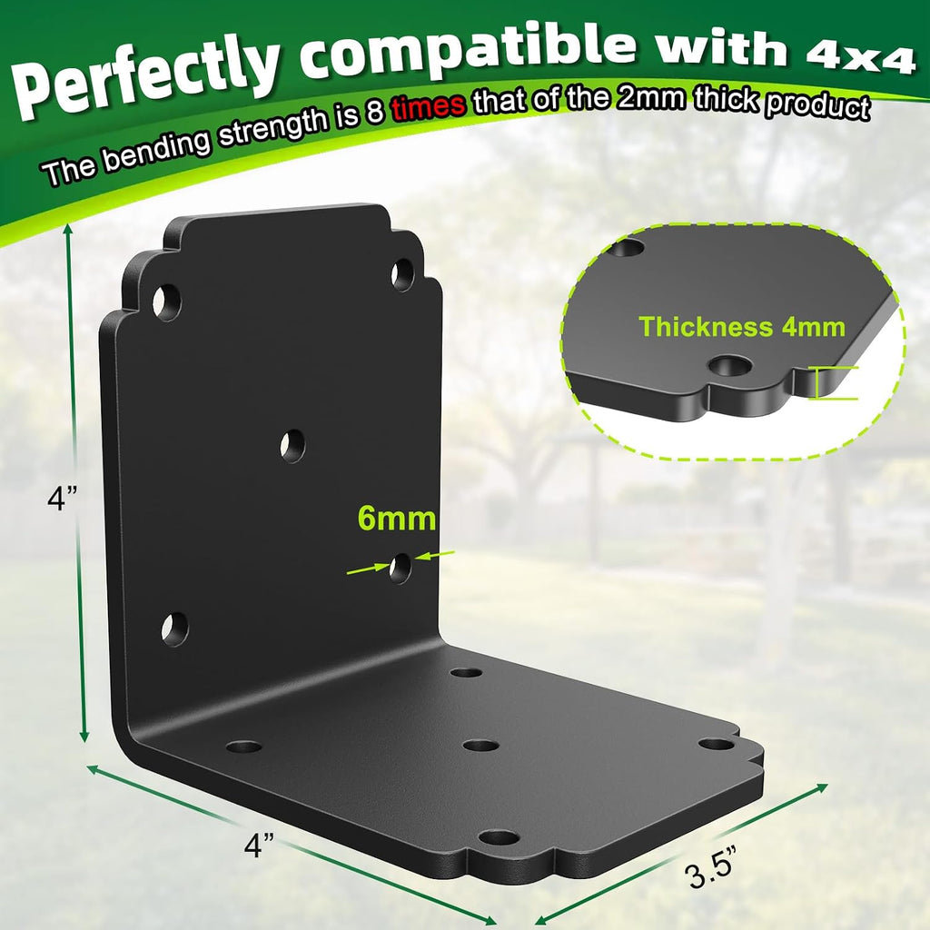 4x4x3.5 l right angle bracket, heavy duty corner shown in use