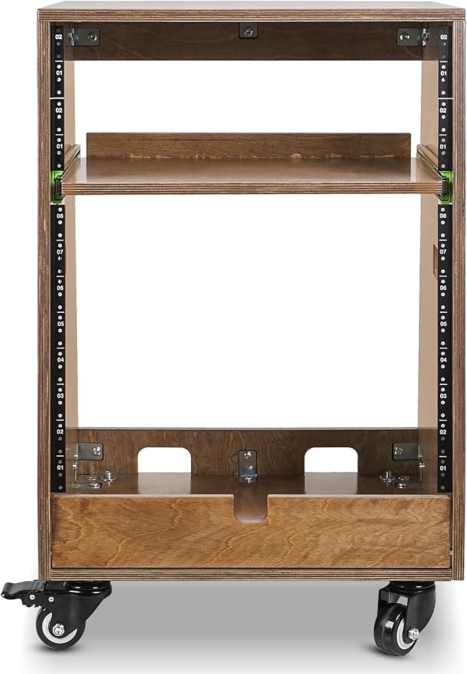 Sound Town DIY Slanted 12U Studio Rack,
