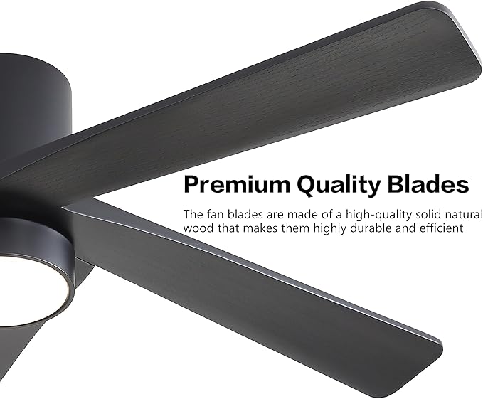 WINGBO 48 Inch Flush Mount DC Ceiling Fan