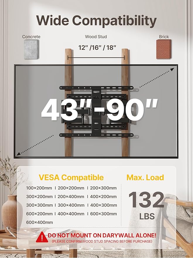monTEK Ultra Slim TV Wall Mount