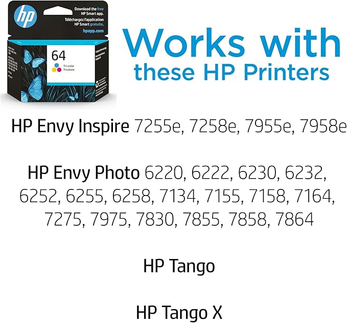 HP 64 Tri-Color Ink Cartridge | Works