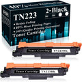 2 Black TN223 / TN223BK Toner Cartridge Replacement