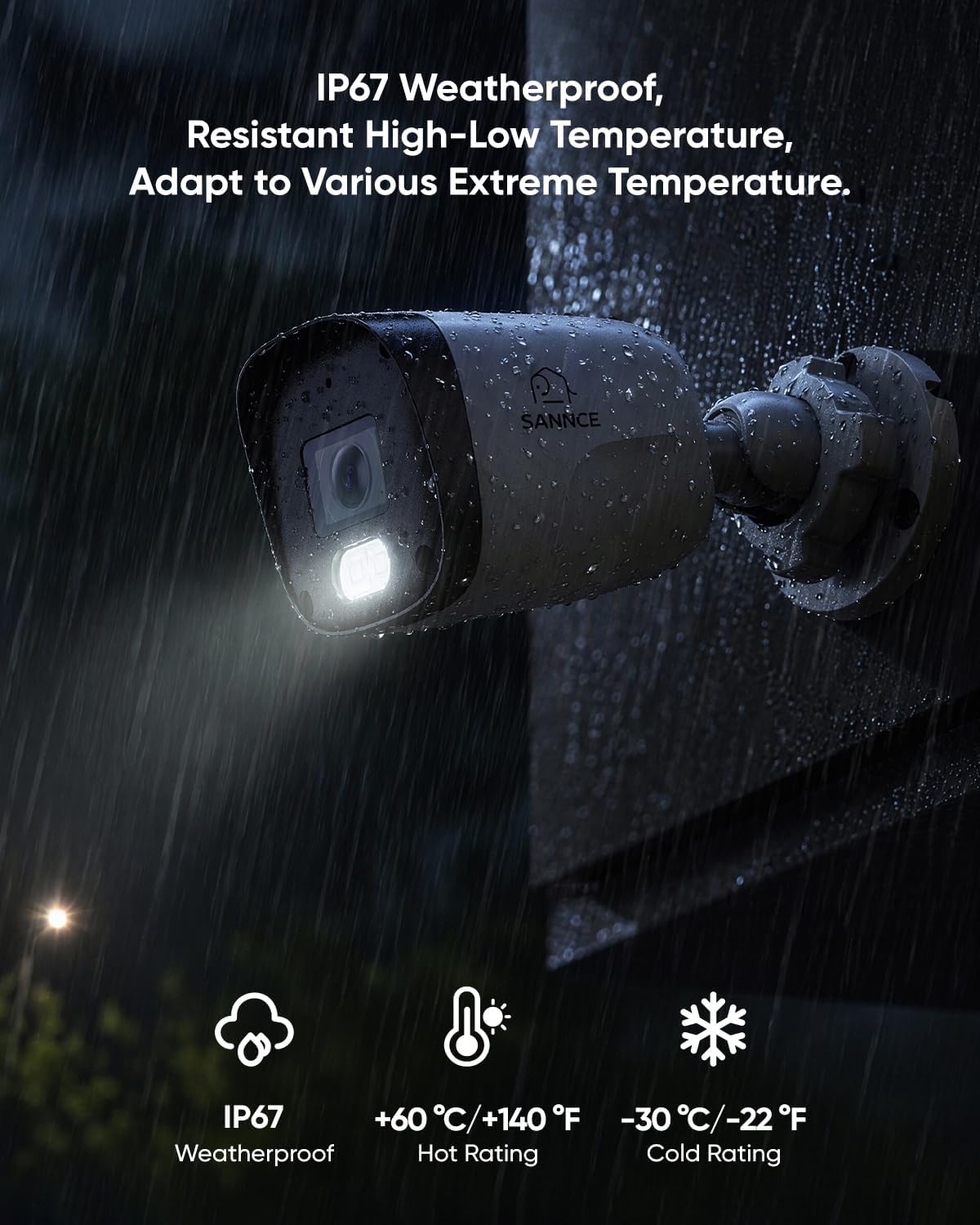 sannce 2k 3mp full color night vision poe, package contents