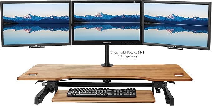 Rocelco 46" Large Height Adjustable Standing Desk Converter