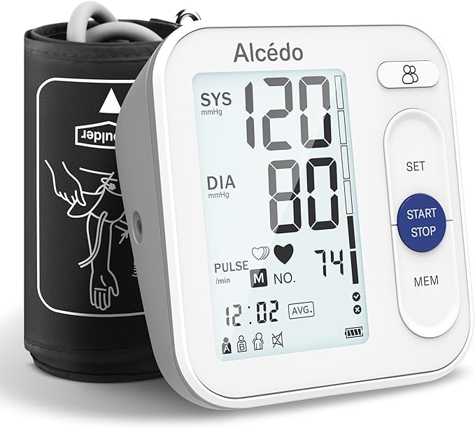 Alcedo Blood Pressure Monitor for Home Use, Automatic Digital BP Machine