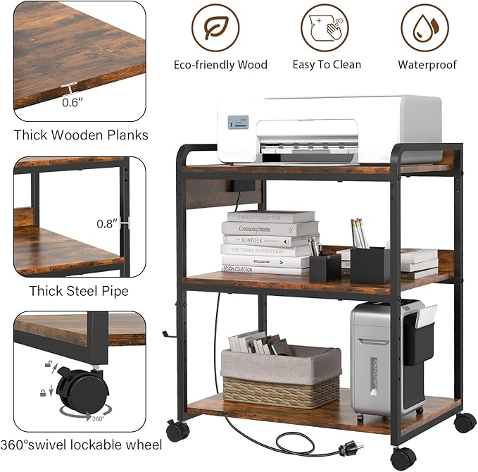 Livofloral 3 Tier Large Printer Stand