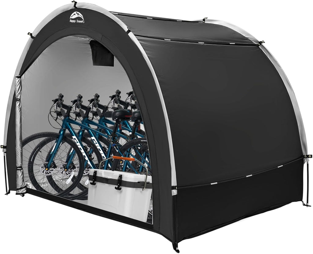 Happy Travel Outdoor Waterproof Bike Storage Tent Shed for 2/3/4/6/8 Bikes