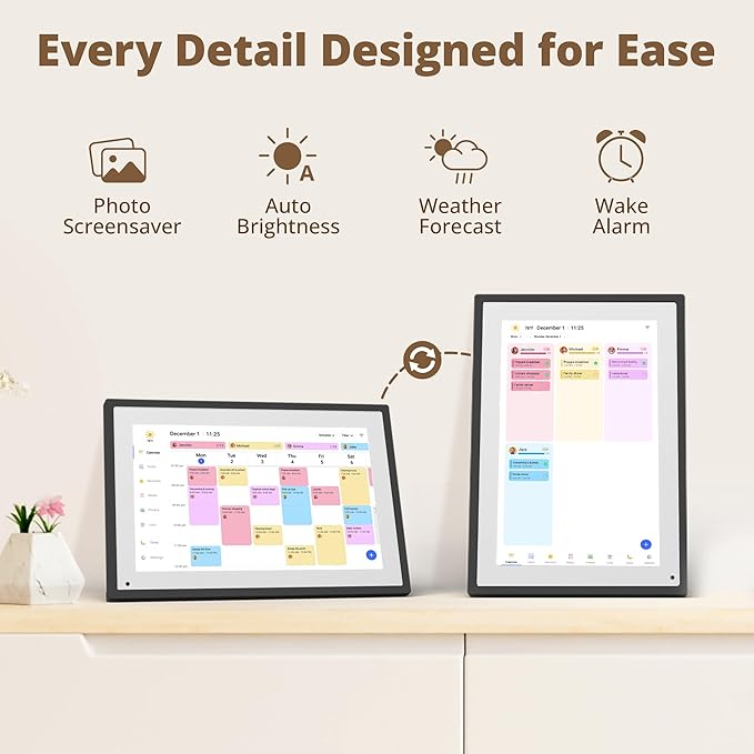 Digital Calendar Touch Screen 10 Inch, Electronic Calendar Chore Chart