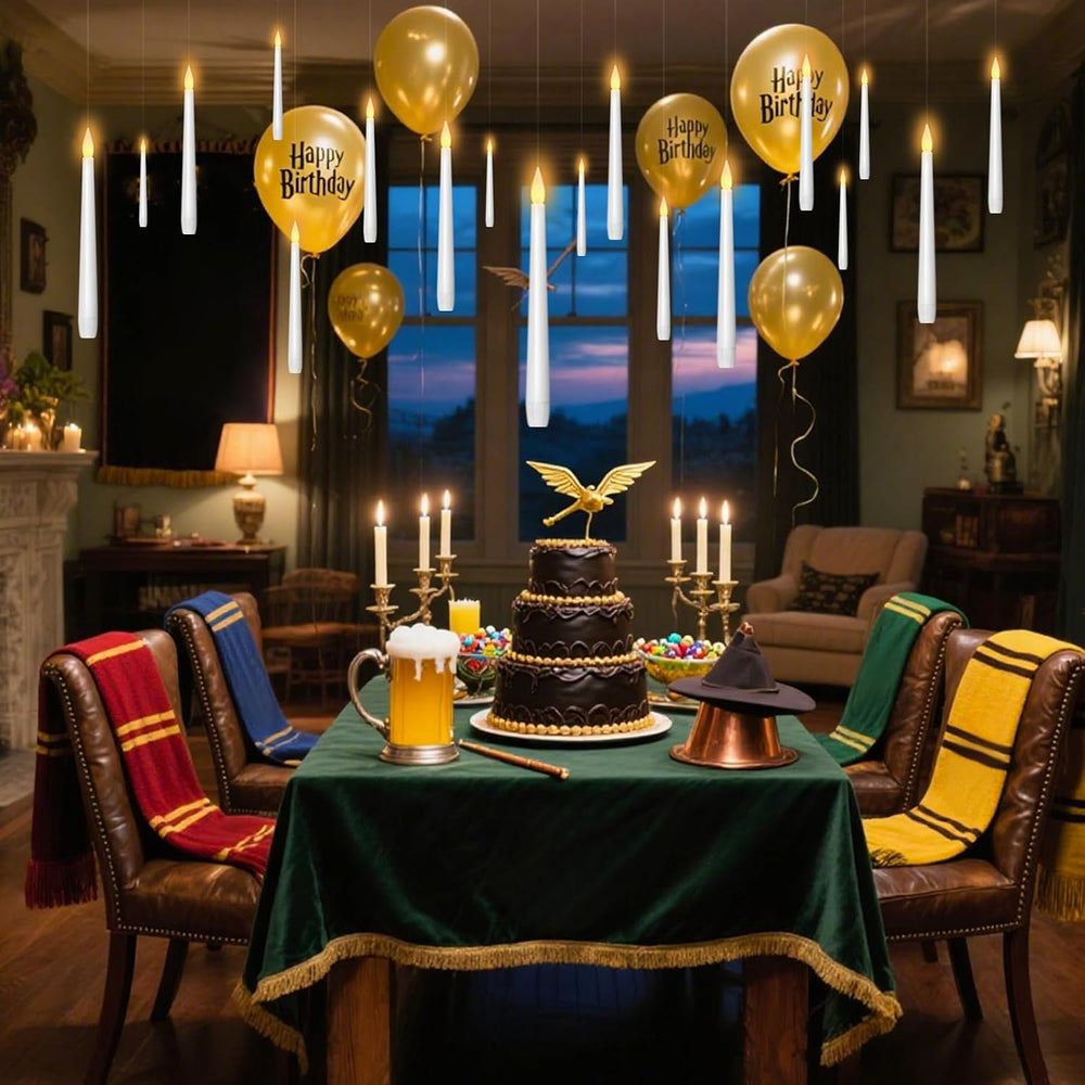 Lezonic Floating Candles with Magic Wand Remote, 20 Pack Hanging LED Candles,...