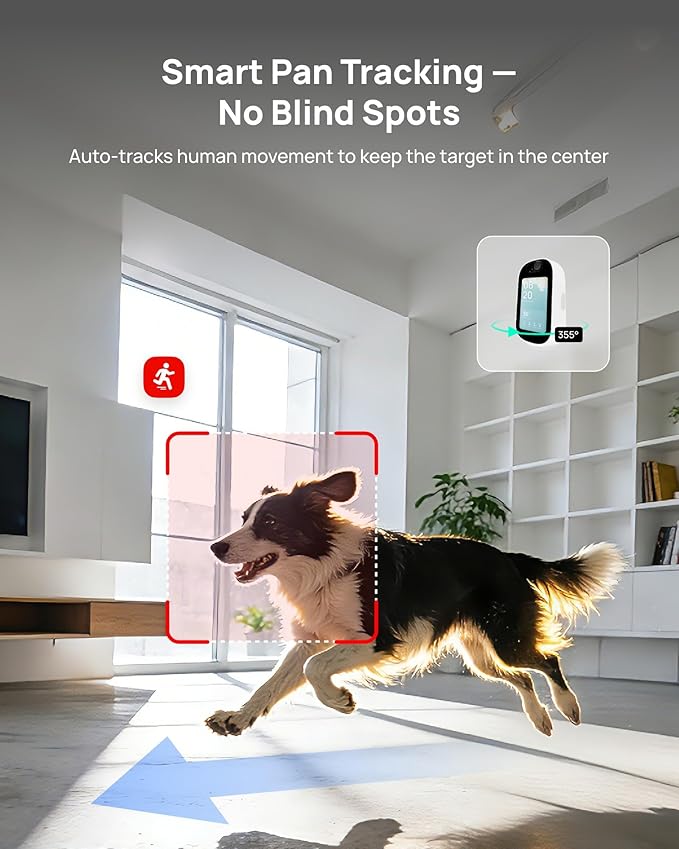 Indoor Security Camera with 4" Screen, 4MP Baby/Elderly Monitor with AI