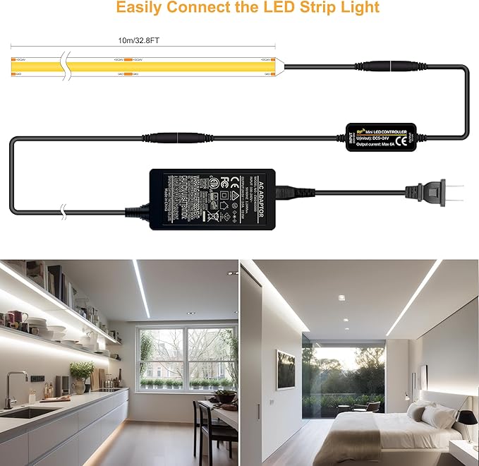 Pandery LED Strip Lights 32.8FT, Dimmable cob led Strip