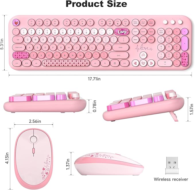 MOFII Wireless Keyboard and Mouse Combo, Full Size 2.4G Plug and Play
