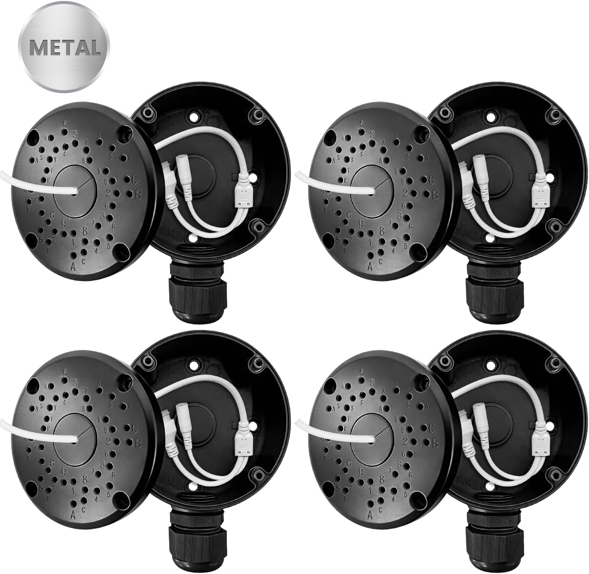 Metal Security Camera Junction Box, Cable Concealment Box for Outdoor Use
