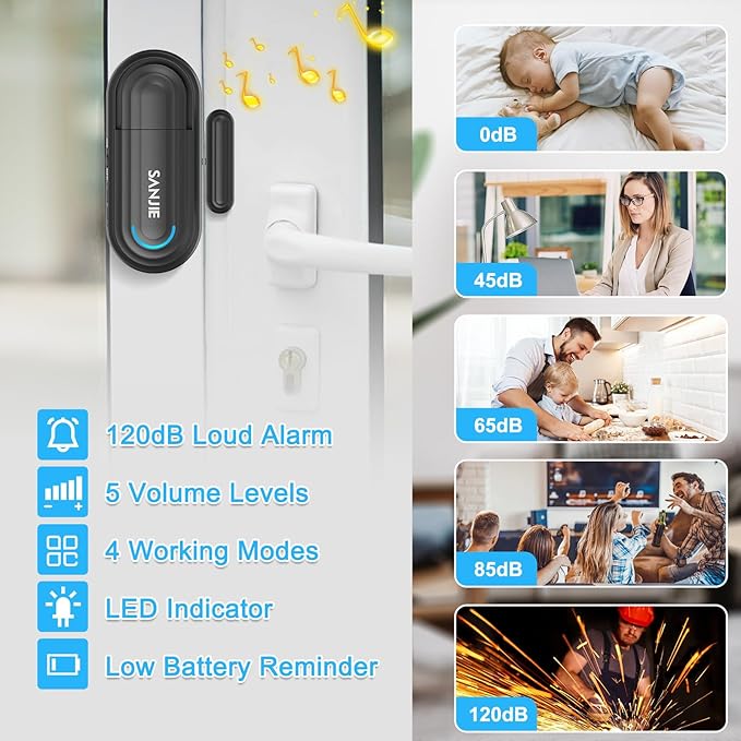 SanJie Door Alarm for Kids Safety