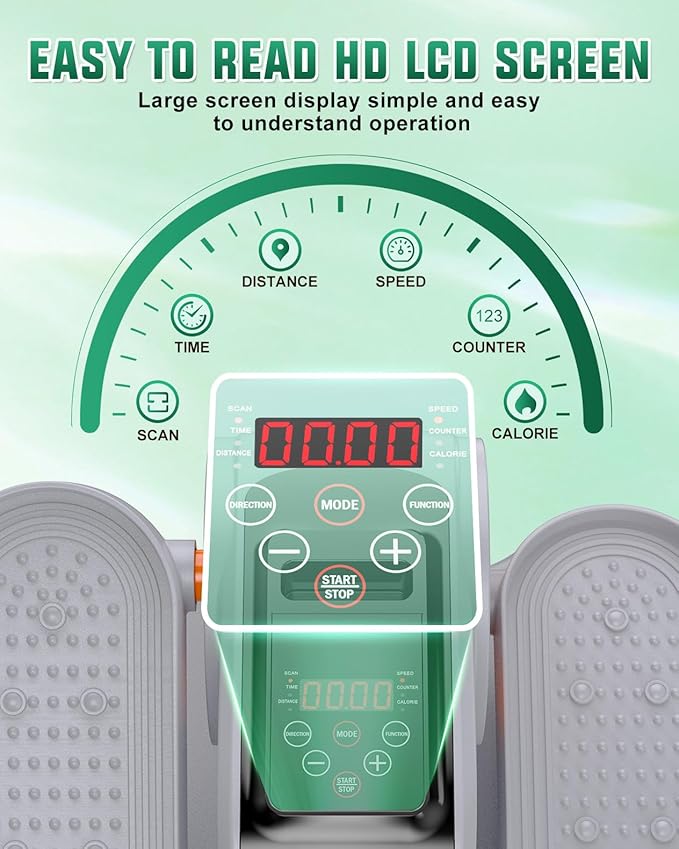 VIVURN® 019 Under Desk Elliptical 12 Adjustable Speeds Motorized Leg Exerciser