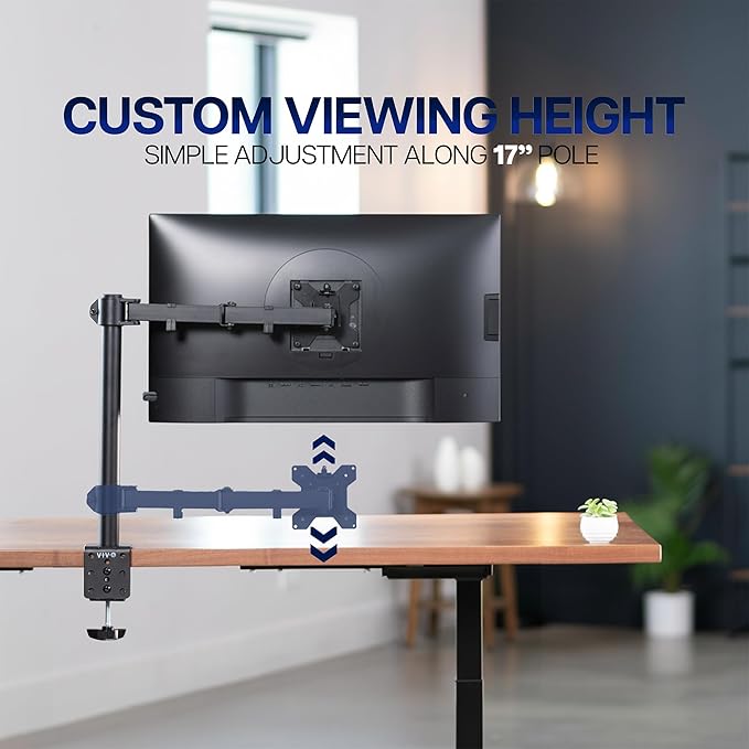 VIVO Single 13 to 38 inch Ultrawide Monitor Arm Desk Mount, Regular Screens up