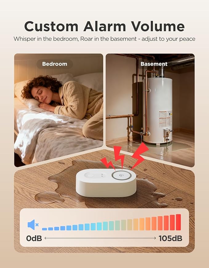 GoveeLife Upgraded Smart Water Leak Detector 1s (3 Pack)