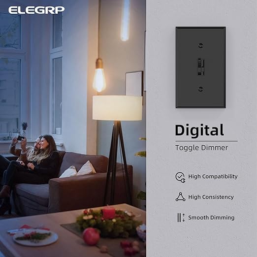 ELEGRP Digital Toggle Dimmer Switch (10 Pack)