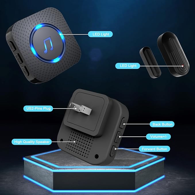 SanJie Door Sensor Chime for Door Opens, Door Entry Chime for