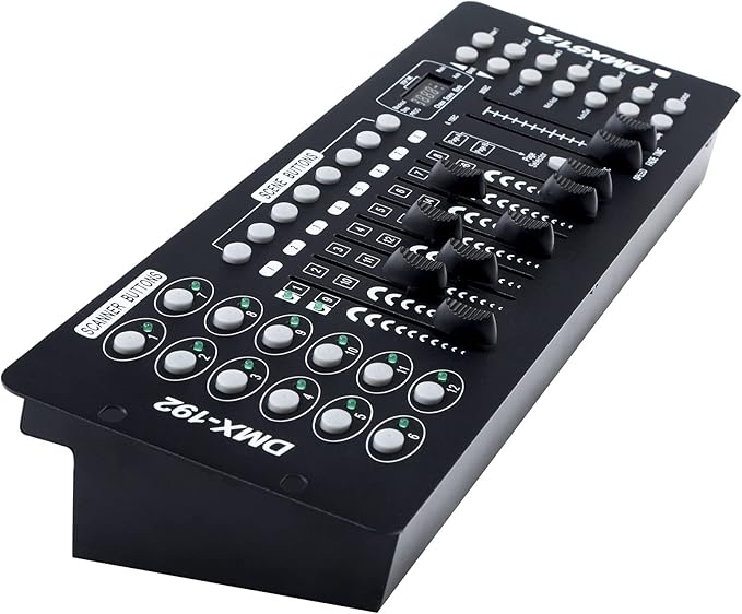 TCFUNDY DMX 512 Controller, 192 Channel DMX Light Controller Stage Lighting
