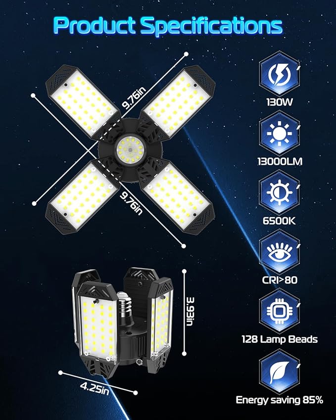 CHENGCHILIT LED Garage Light (6 Pack)