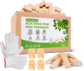 Mini Firewood with 4pcs Fire Starters&Gloves 5'' Lengths Pine Kiln Dried Fire Wood Great for Solo Stove Mesa XL, Tabletop Fire Pit,Pizza Oven Wood,Solo Stove Accessories