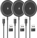 3Pack Magnetic Wireless Charging Pad: 15W Fast Qi Wireless Charger
