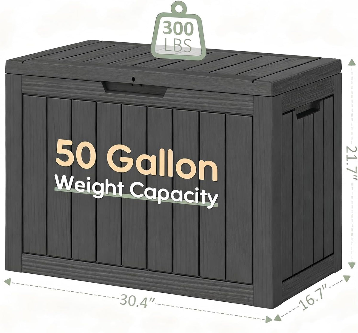 outdoor storage box, resin deck boxes outdoor, waterproof shown in use