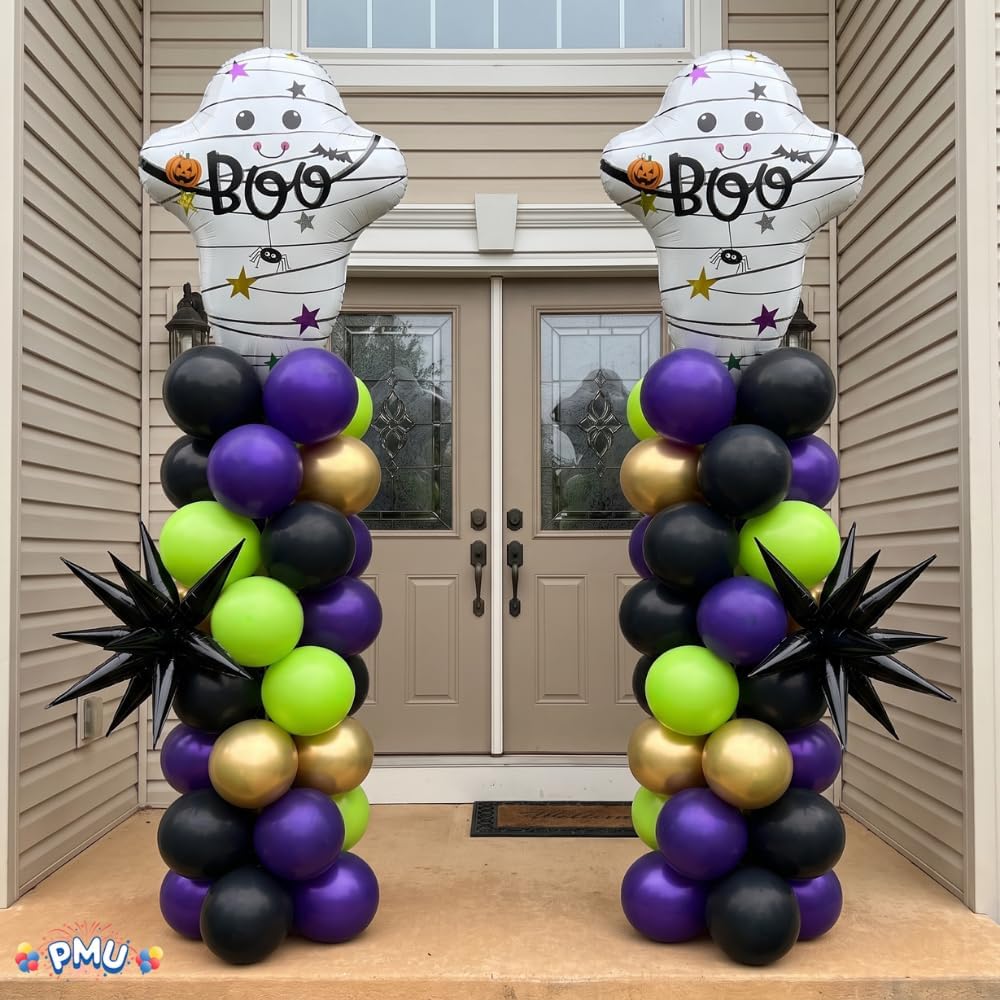 PMU 10 Pc Mummy Ghost 25in Balloon for Halloween Party Spooky Decorations