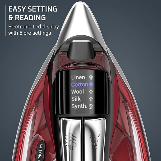 Rowenta Iron, Focus Excellence Stainless Steel Soleplate Steam Iron