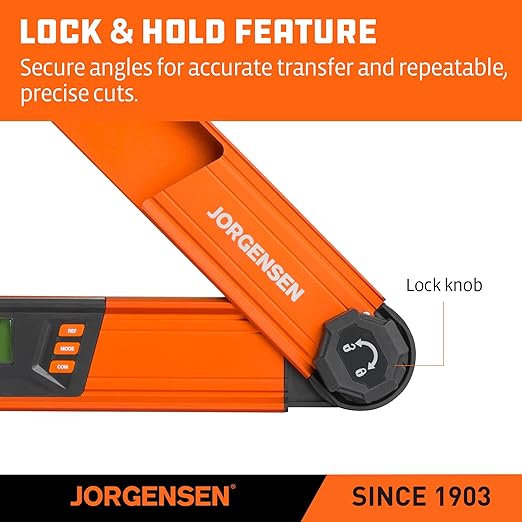 JORGENSEN Digital Angle Finder, Protractor Digital Level
