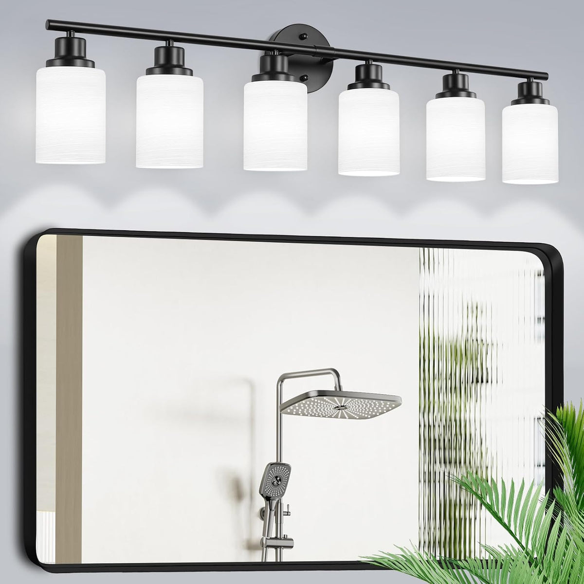 Guliaofo 6-Light Bathroom Light Fixtures, Vanity Lights
