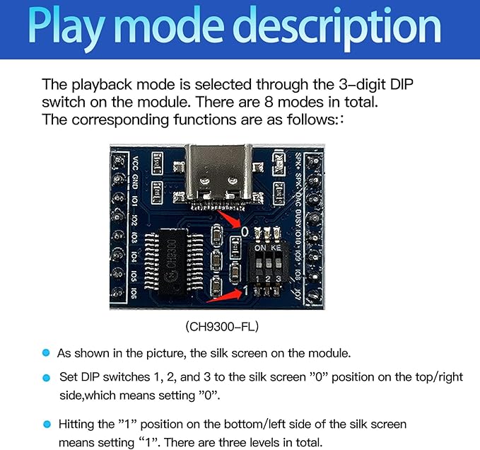 XLW Voice Playback Module, 16M Sound Board MP3 Music Player (5 Pack)