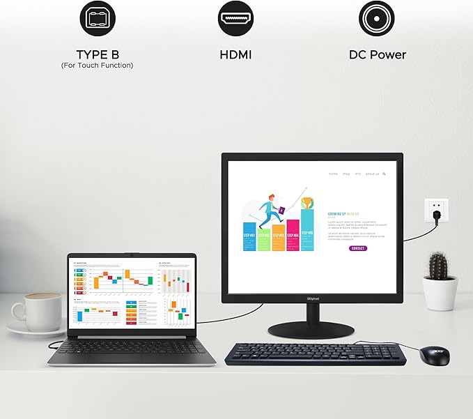 SKitphrati 17" Square 1280x1024 10-Point Multi Touch Screen Monitor