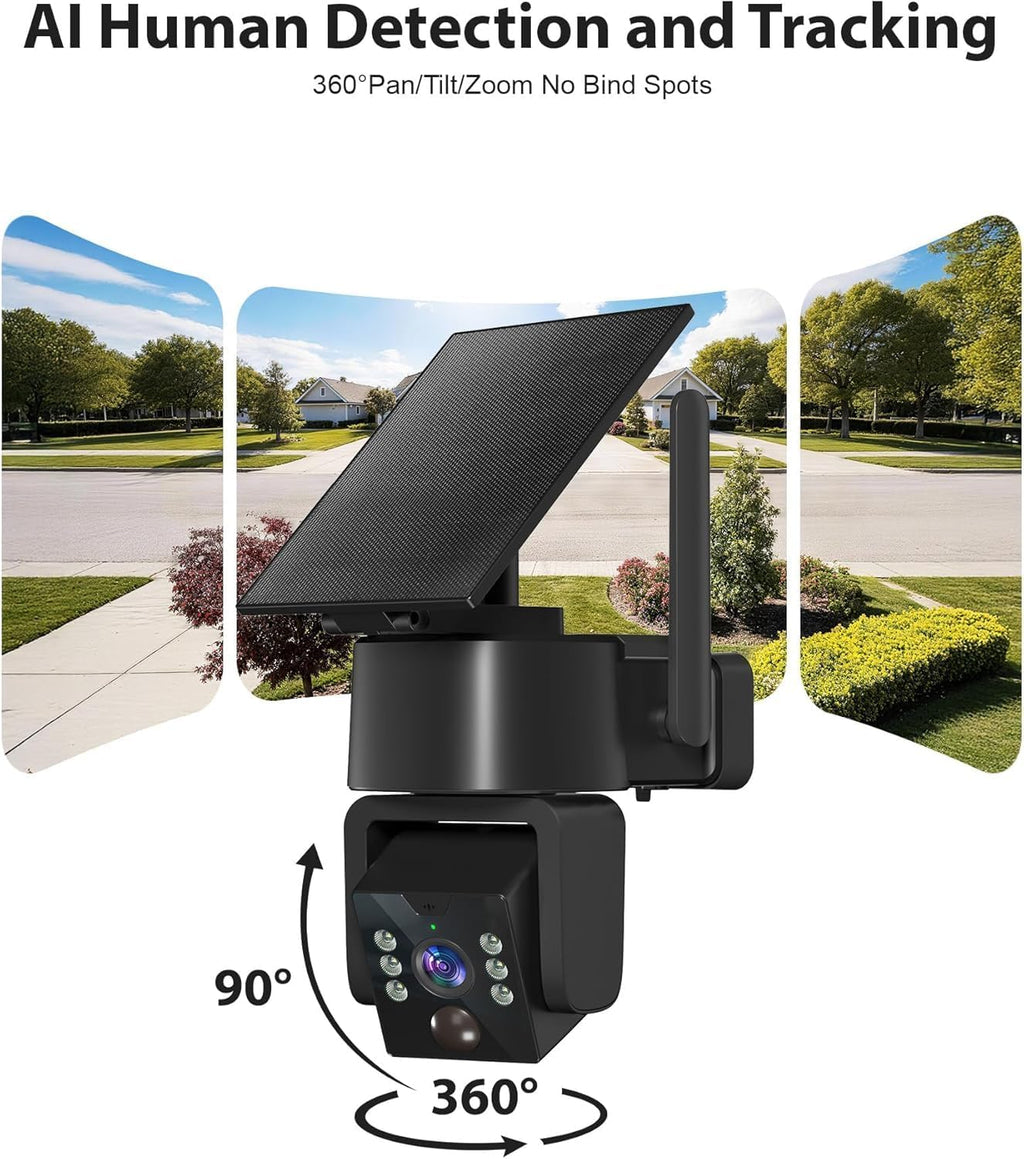 5g & 2.4g wi-fi outdoor camera wireless,solar security on a desk or shelf