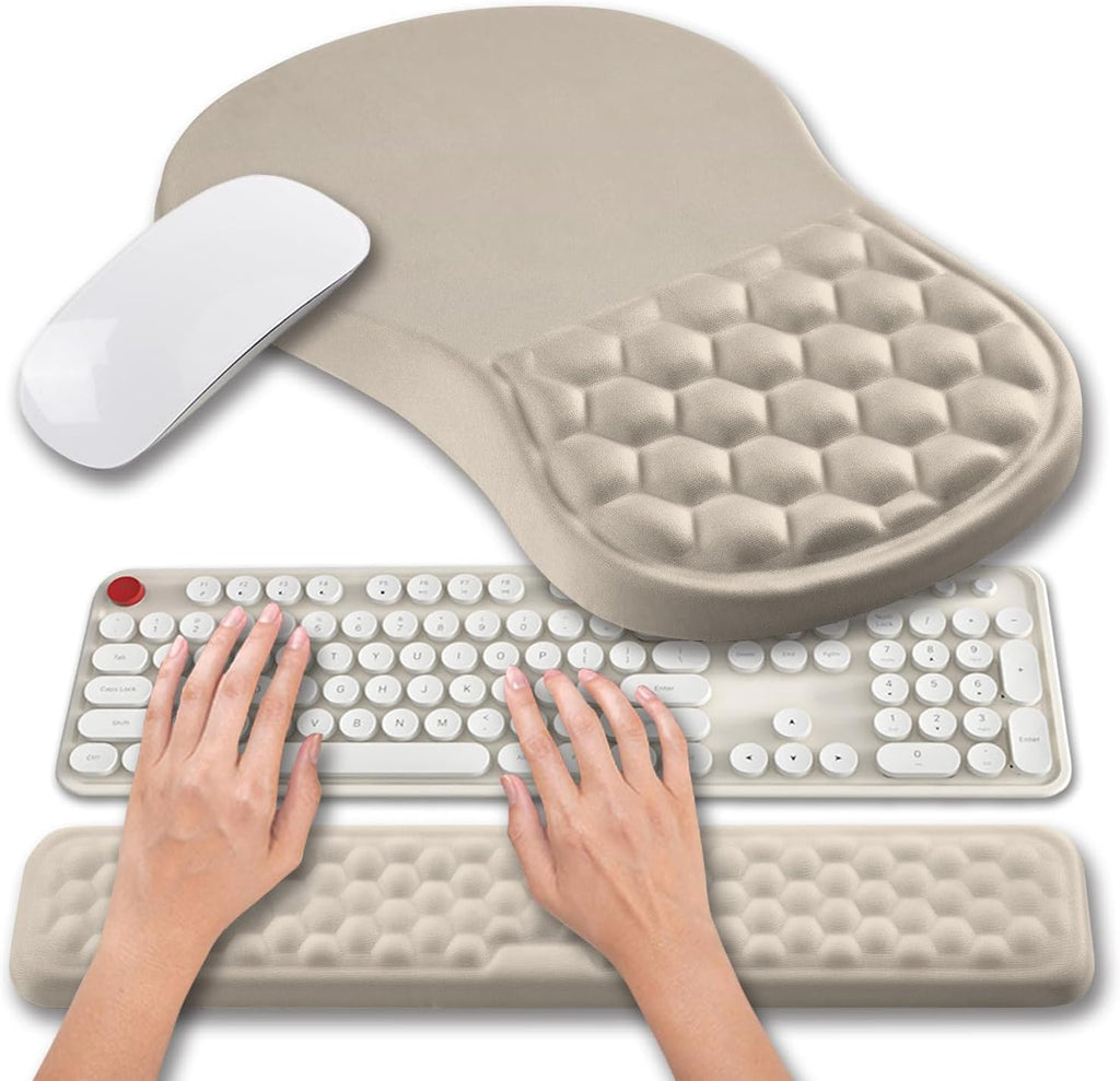 Hokafenle 2 in 1 Ergonomic Mouse Pad Wrist Support & Wrist Rest