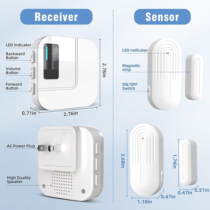 Door Chime, Sanjie WiFi Door Sensor Open Chime When Entering