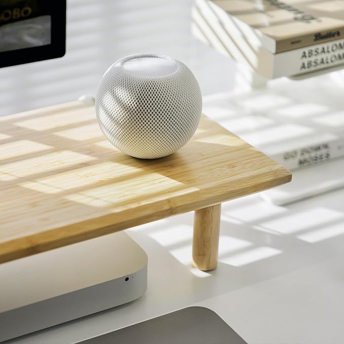 ROCDEER Bamboo Dual Monitor Stand Riser