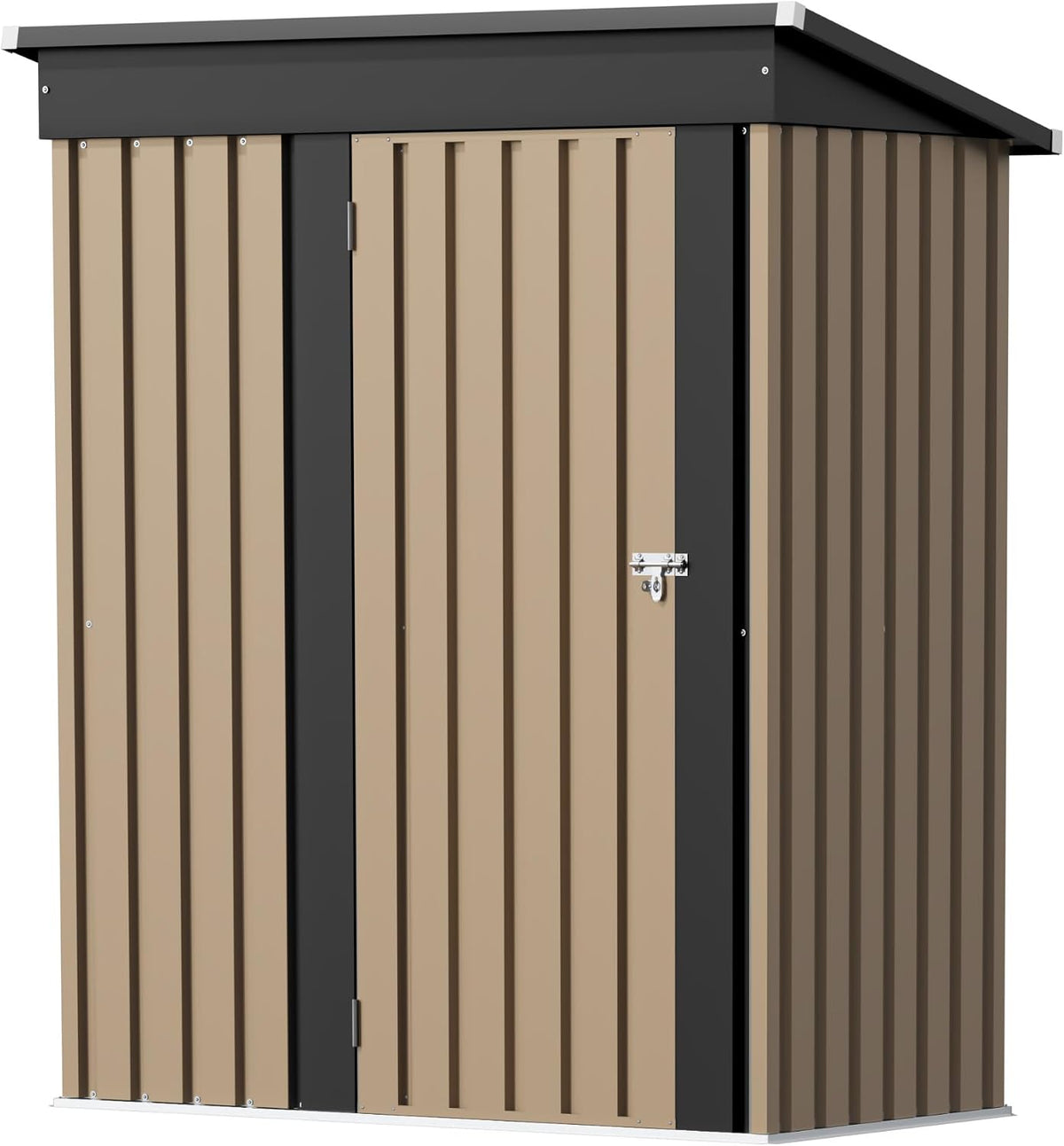 gunji 5 x 3 ft shed outdoor storage shown in use