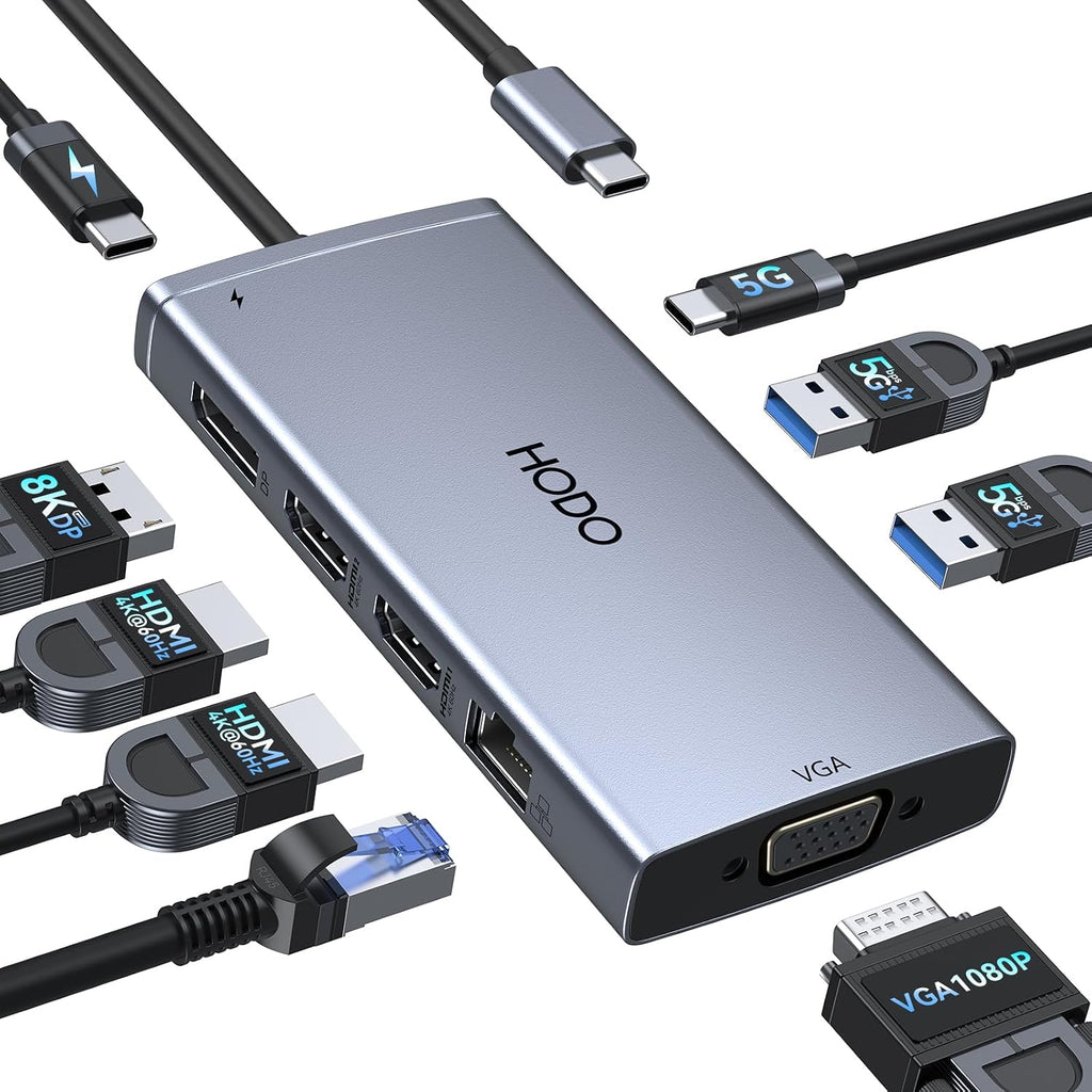 USB C Docking Station Dual Monitor Adapter