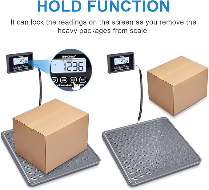 THINKSCALE Shipping Scale, 440lb/1oz Digital Heavy Duty Postal Scale, Strong