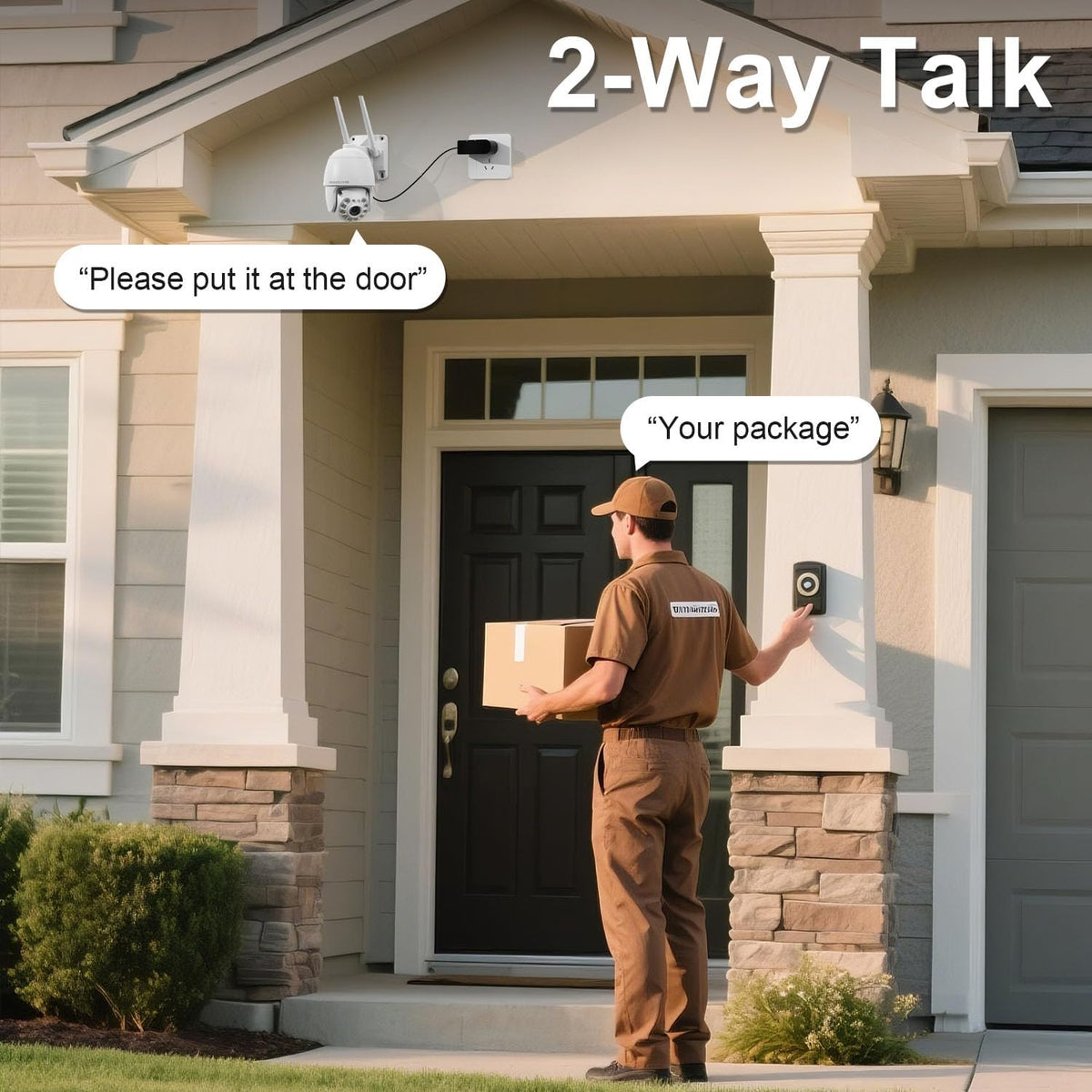 plug-in wifi cameras for home security 4mp hd, front angle view