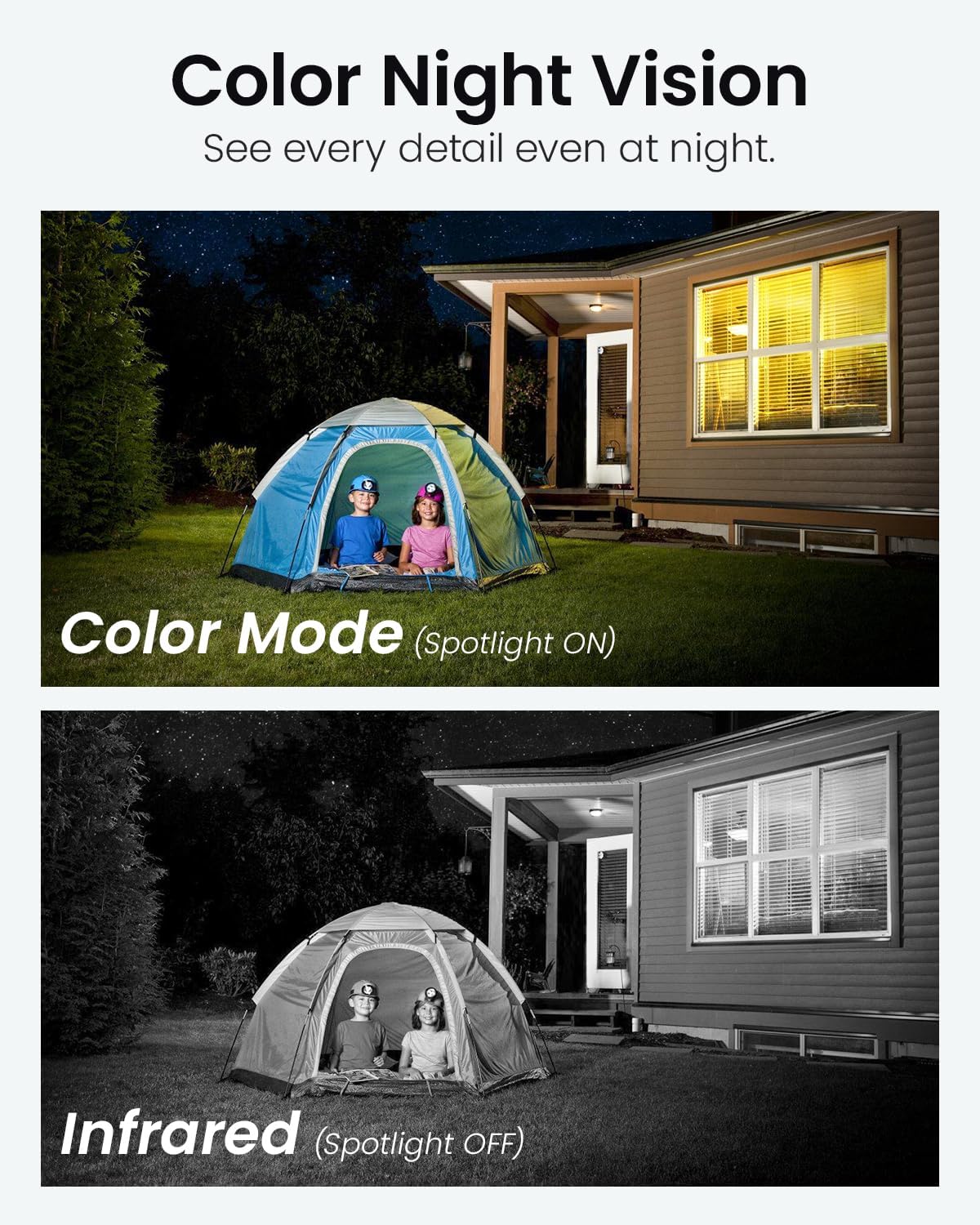 dekco 2k outdoor wifi security camera, plug-in pan-tilt, package contents