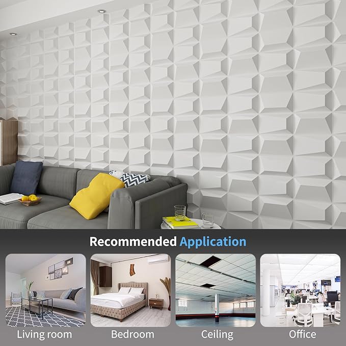 Art3d Decorative 3D Wall Panel, 32 Sq.FT PVC Interior Wall Decor
